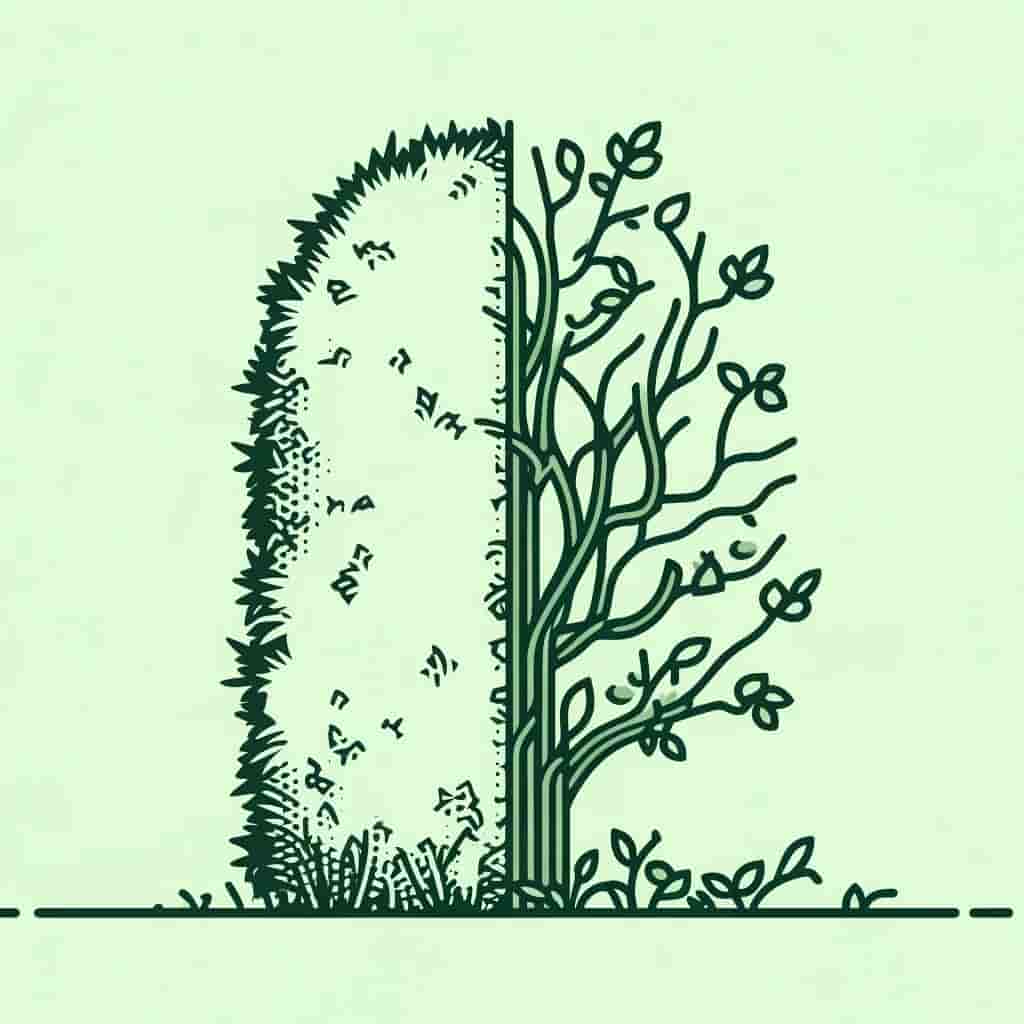 Coupe de haie Buisson taillé
